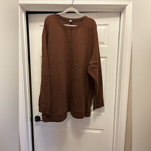 Xersion Chocolate Brown Crewneck Sweatshirt